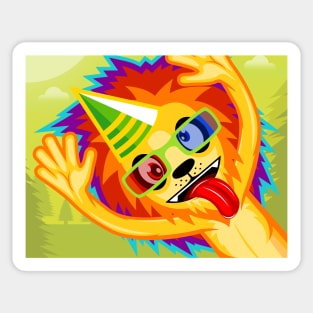 Rainbow Lion Sticker